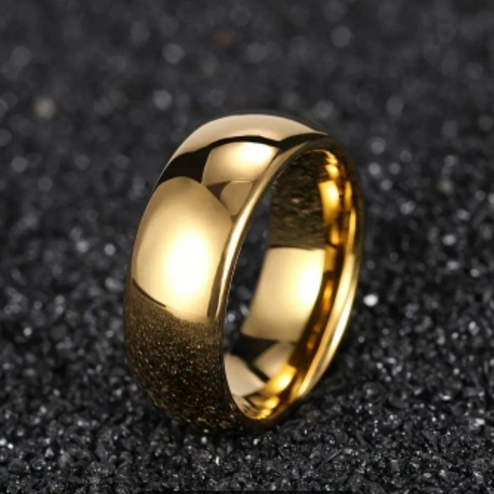 24K Gold-plated men's 6mm ring
